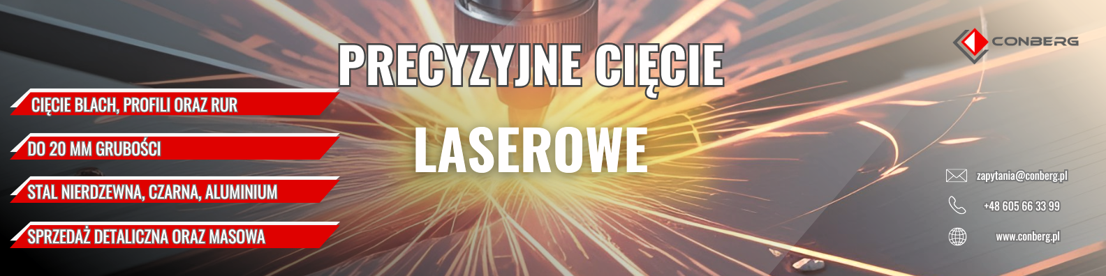 alt="Nowoczesny laser fiber w hali produkcyjnej Conberg &ndash; precyzyjne cięcie metalu i komponent&oacute;w maszyn specjalistycznych"